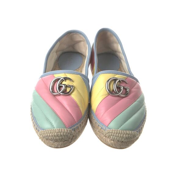 ❤️Gucci Double G Logo Leather Espadrilles❤️ - Picture 3 of 5